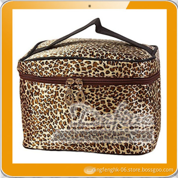 Leopard Print Cosmetic Bags Women Travel Makeup Bag